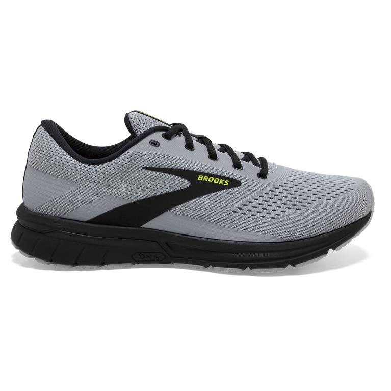 Brooks Signal 3 Mens Road Running Shoes - Grey/Black/Evening Primrose - Indonesia (XWJG-84576)